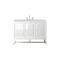 James Martin Vanities Athens 48in Single Vanity, Glossy White w/ 3 CM Carrara White Top E645-V48-GW-3CAR - alternate 1